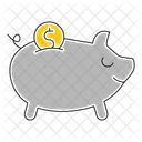 Piggy Banking Bank Icon
