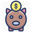 Piggy Bank Money Savings Piggy Money Box Icon