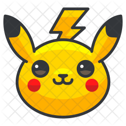 Pikachu Icon - Download In Colored Outline Style