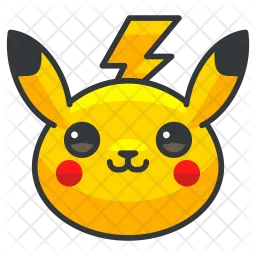 Pikachu Icon - Download in Colored Outline Style