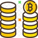 Pila De Monedas Pila De Bitcoins Criptomoneda Icono