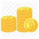 Pila De Bitcoin Pila De Btc Pila De Monedas Icono