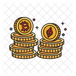 Pila de bitcoins  Icono