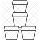 Pila de ollas de barro  Icono