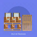 Pile Package Delivery Icon