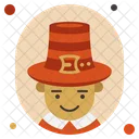 Thanksgiving Pilgrim Hat Icon