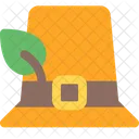 Pilgrim Hat Leaf Icon