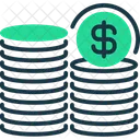 Pilha de moedas  Ícone