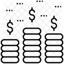 Pilhas De Dolares Poupanca Investimento Ícone