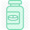 Pill Bottle Duotone Line Icon Icon