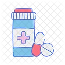 Pill container with capsules  Icon