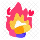 Pill Fire Drug Icon