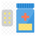 Pillen Tabletten Medizin Flasche Symbol