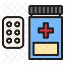 Pillen Tabletten Medizin Flasche Symbol
