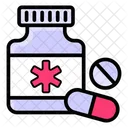 Pills Jar Medicine Bottle Drugs Icon