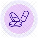 Pills Black Outline Icon Icon