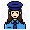 Pilot Aviator Captain Woman Occupation Icon