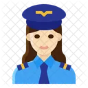 Pilot Aviator Captain Woman Occupation Icon