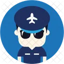 Pilot Man Avatar Icon