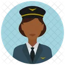 Pilot Woman Avatar Icon