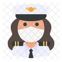 Pilot Woman  Icon