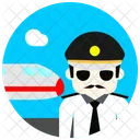 Piloto Avatar Trabalho Ícone