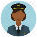 Piloto Mulher Avatar Ícone