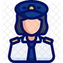 Piloto Feminino Profissoes Icon