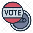 Pin Badge Vote Icon