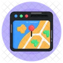 Gps Ubicacion En Linea Pin En Linea Icono