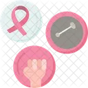 Pin Breast Cancer Icon