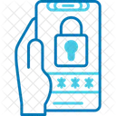 핀코드 핸드헬드폰 비밀번호 아이콘