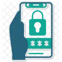 Pin Code Hand Holding Phone Password Icon