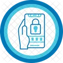 Pin Code Hand Holding Phone Password Icon