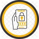 Pin Code Hand Holding Phone Password Icon