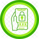 Pin Code Hand Holding Phone Password Icon