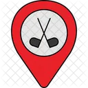 Pin de ubicación de golf  Icono