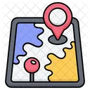 Position Karte Stecknadel Symbol