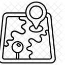 Position Karte Stecknadel Symbol