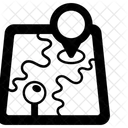 Position Karte Stecknadel Symbol