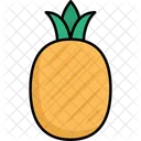 Icono Plano De Ilustracion De Frutas De Scout Con Contorno Coloreado Icono