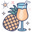 Pina Colada Juice Soft Drink Icon