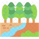 Pine Forest Nature Path Icon