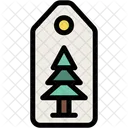 Pine Tree Price Tag Xmas Icon