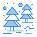 Pine Trees Forest Christmas Tree Icon