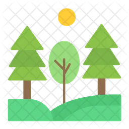 Pine Trees Landscape  Icon