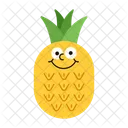 Character Pineapple Happy Icon