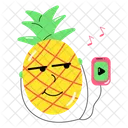 Pineapple Emoji Pineapple Listening Pineapple Icon
