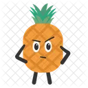 Pineapple fruit character  Icon