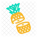 Pineapple Half Cut Pineapple Cut Pineapple Icon